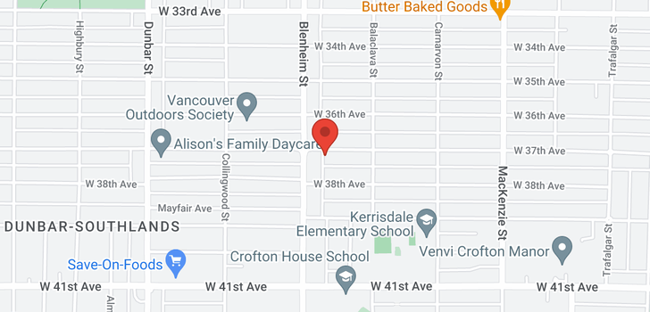 map of 3292 W 37TH AVENUE